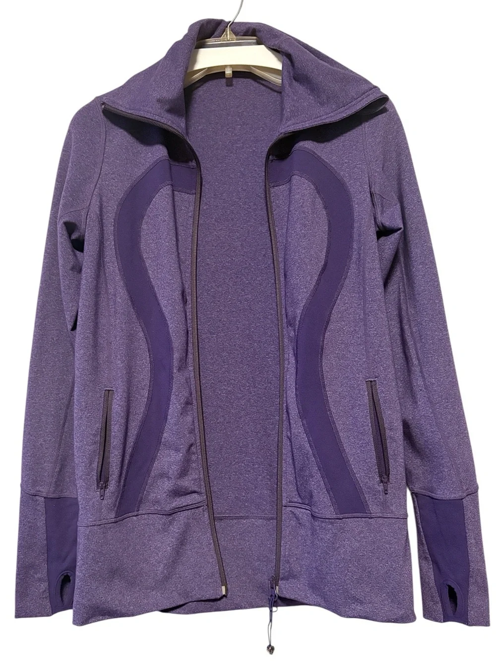 LULULEMON Define Jacket Heathered Purple Full Zip Thumbholes Size 6